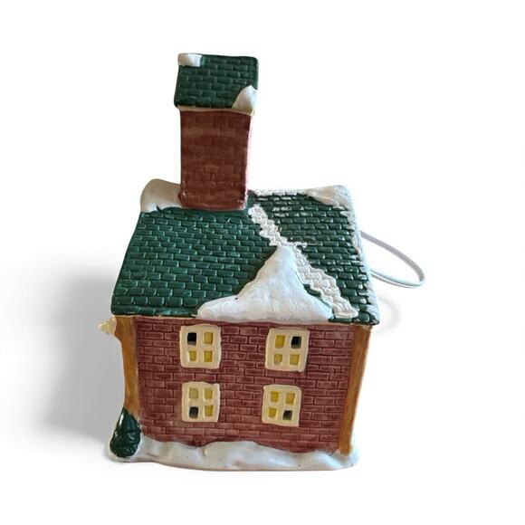 Hand Painted Christmas Musical School Ceramic Village Jingle Bells Music - Picture 3 of 6